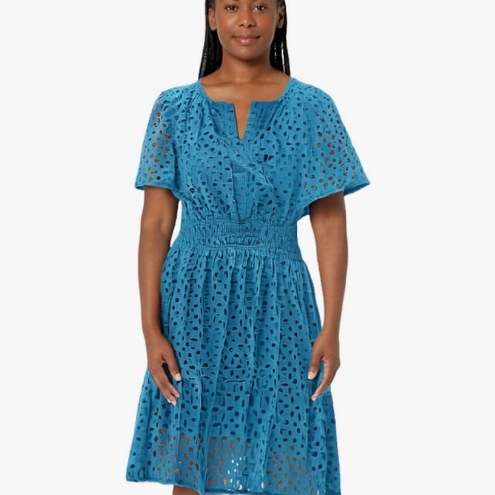 NWT cotton eyelet above the knee dress from Amazon size m - Picture 12 of 16